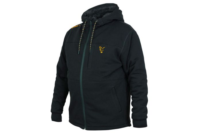 Black Orange Sherpa Hoodie