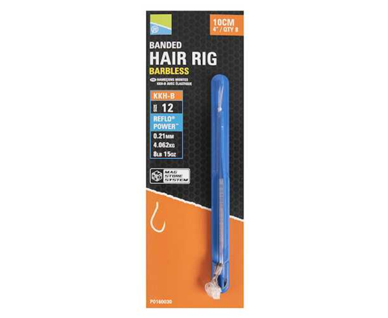 Banded Hair Rigs KKH-Barbless 4" 10 cm