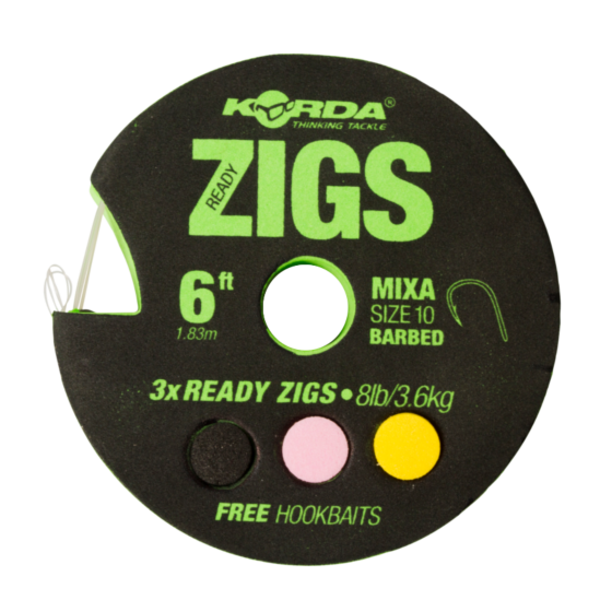 Korda ready zigs size 10